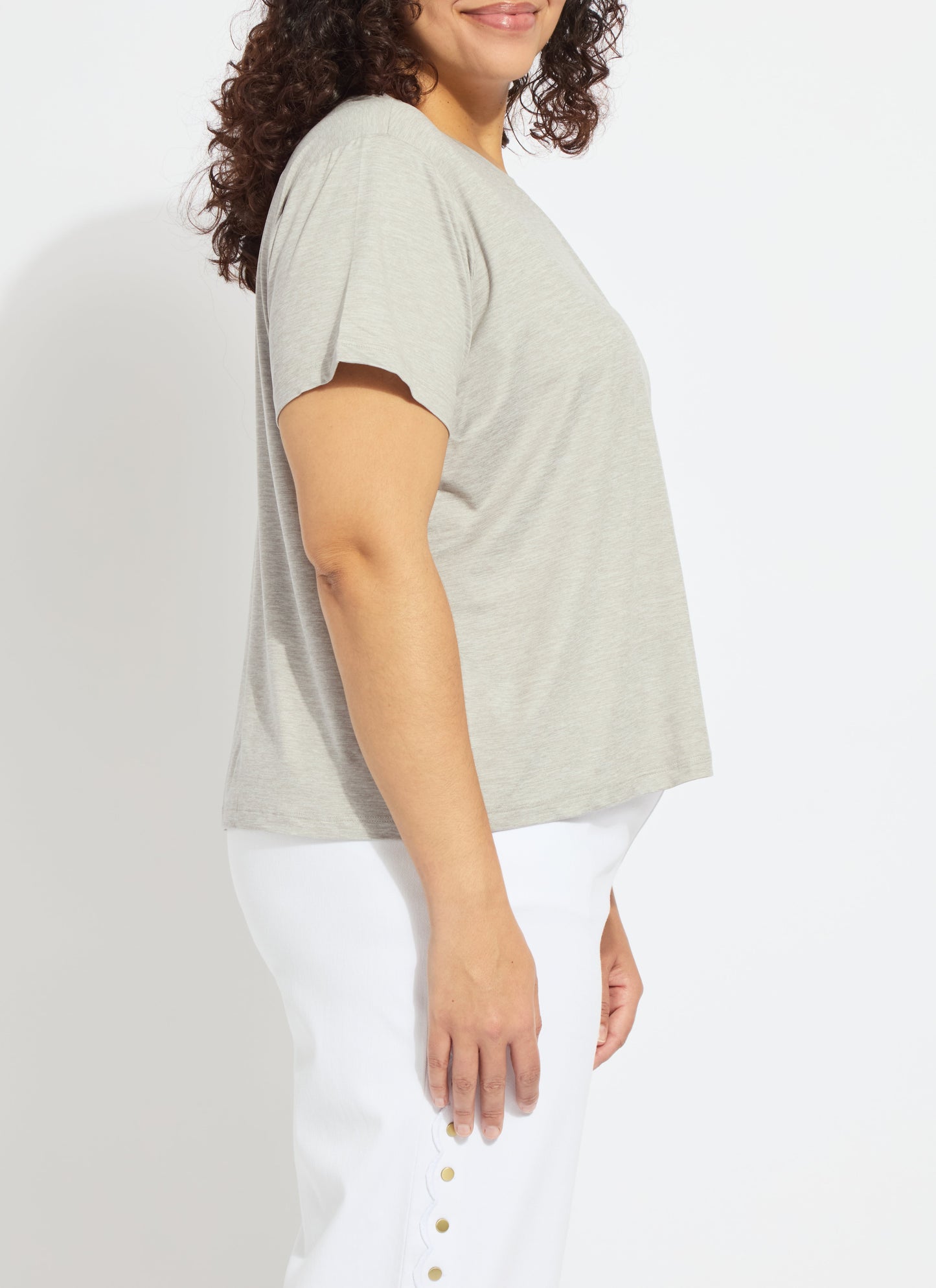 Lysse Perfect Box-Cut Tee Curvy White