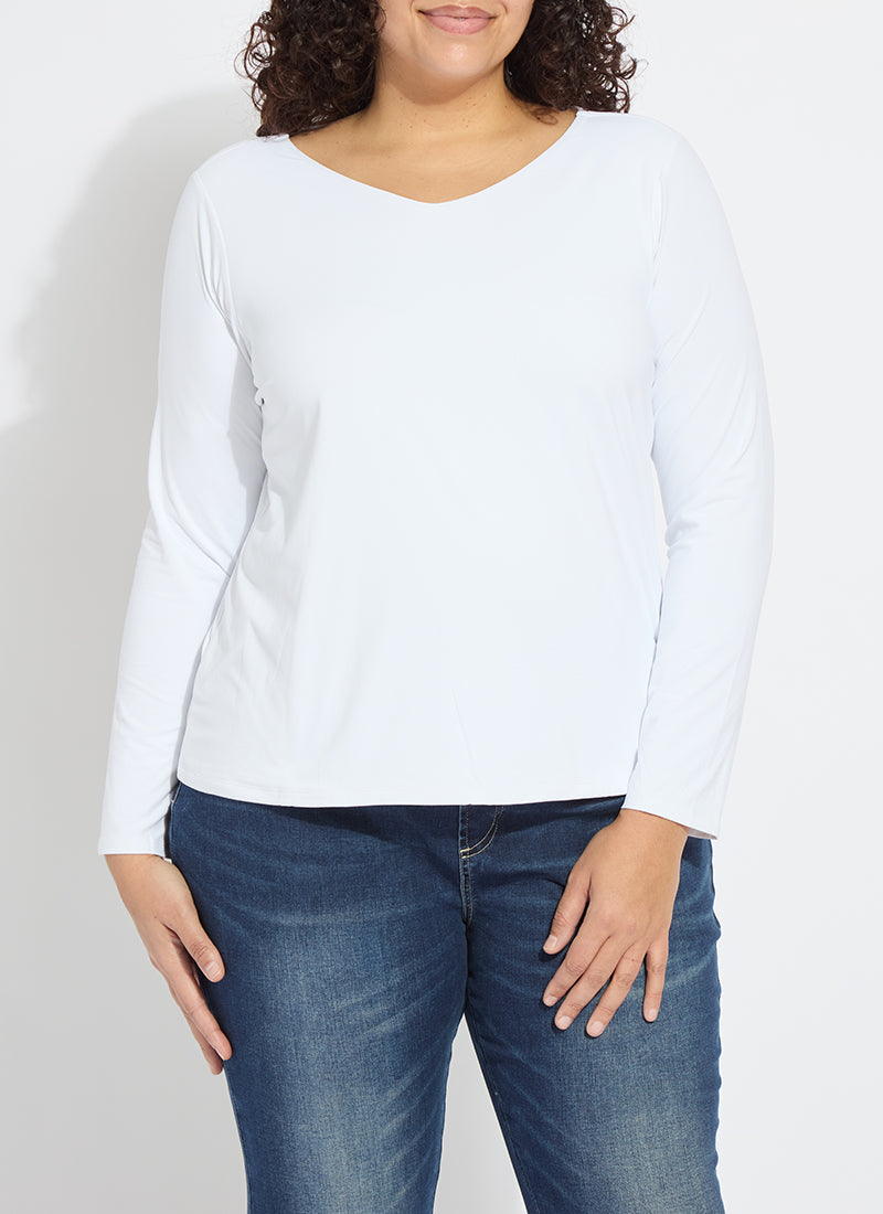 Lysse Lyssential Long Sleeve Curvy White
