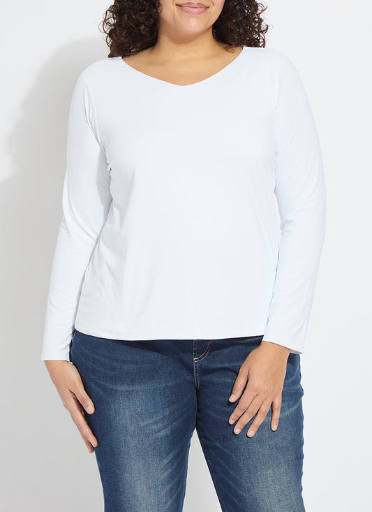 Lysse Lyssential Long Sleeve Curvy White