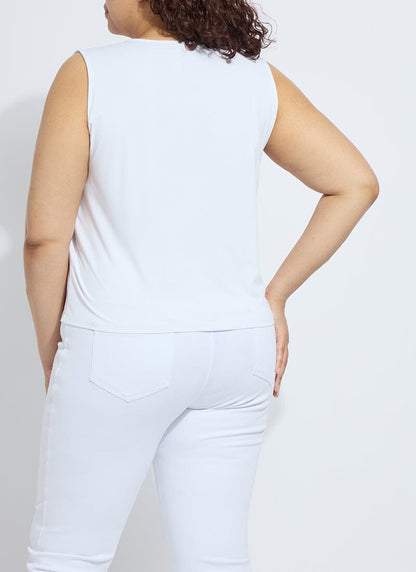 Lysse Essential V-neck Shell Curvy White