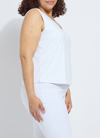 Lysse Essential V-neck Shell Curvy White