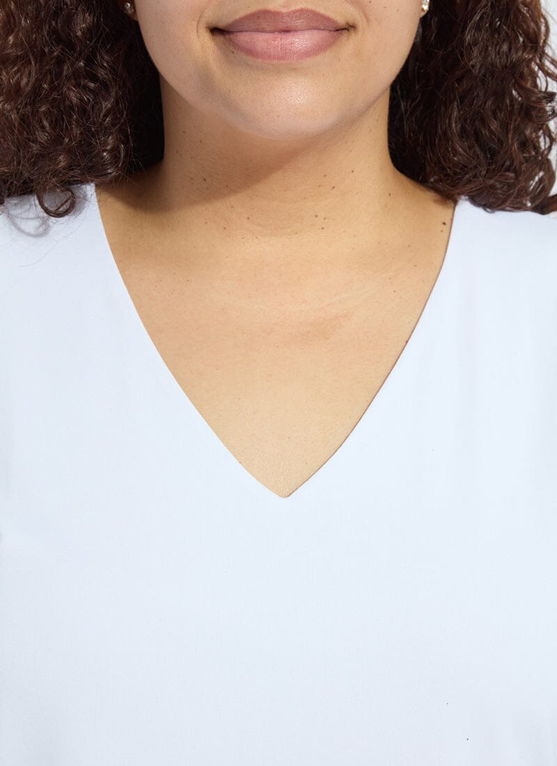 Lysse Essential V-neck Shell Curvy White