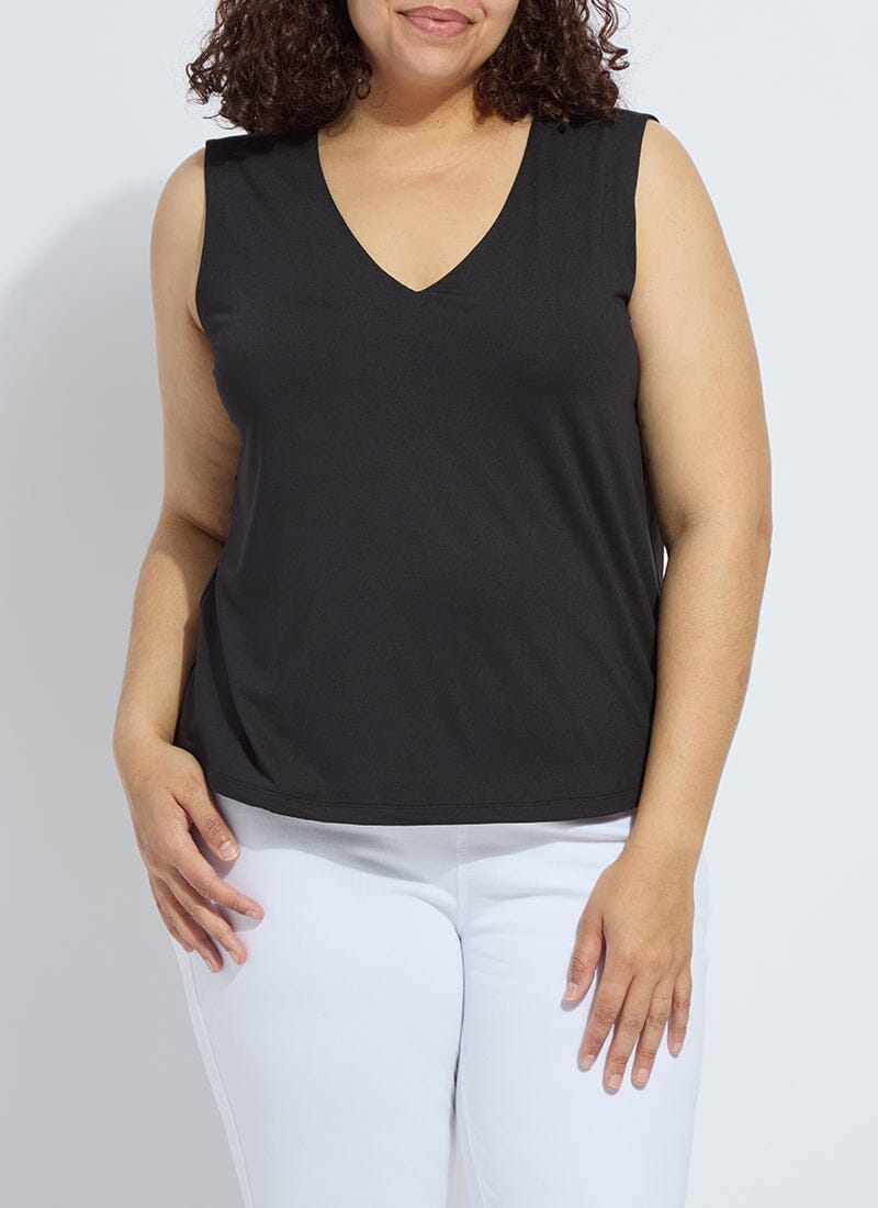 Lysse Essential V-neck Shell Curvy White