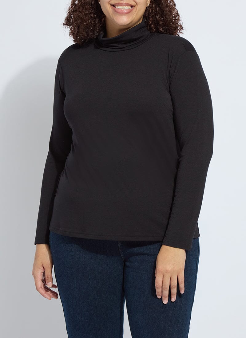 Lysse Essential Long Sleeve Turtleneck Curvy Black