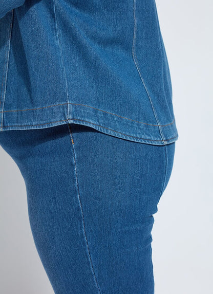 Lysse Classic Denim Jacket Curvy Mid Wash