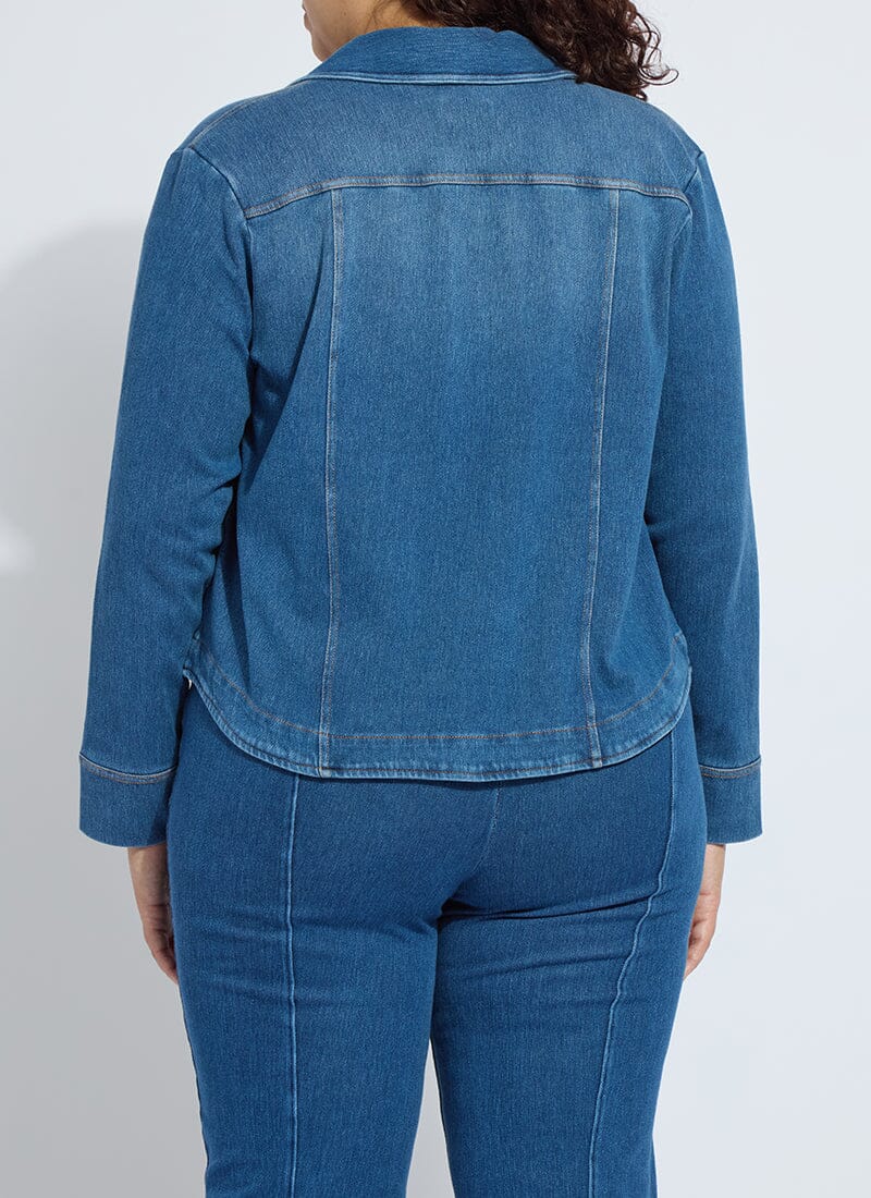 Lysse Classic Denim Jacket Curvy Mid Wash