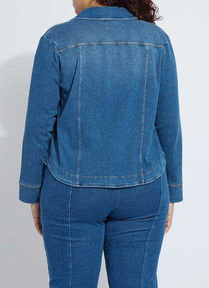 Lysse Classic Denim Jacket Curvy Mid Wash