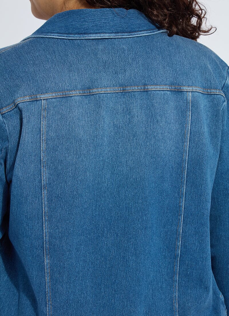 Lysse Classic Denim Jacket Curvy Mid Wash