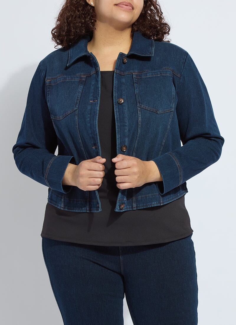 Lysse Classic Denim Jacket Curvy Mid Wash