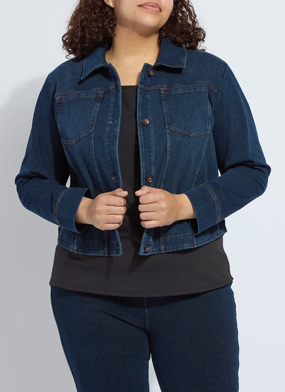 Lysse Classic Denim Jacket Curvy Mid Wash