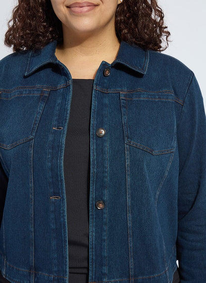 Lysse Classic Denim Jacket Curvy Mid Wash