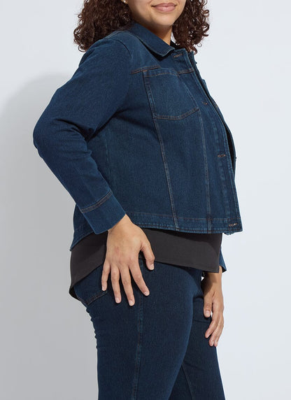 Lysse Classic Denim Jacket Curvy Mid Wash
