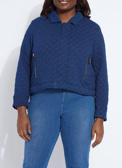 Lysse Elora Quilted Jersey Jacket Curvy Indigo