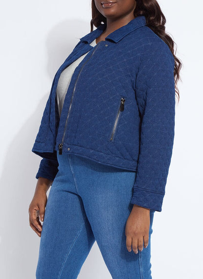Lysse Elora Quilted Jersey Jacket Curvy Indigo