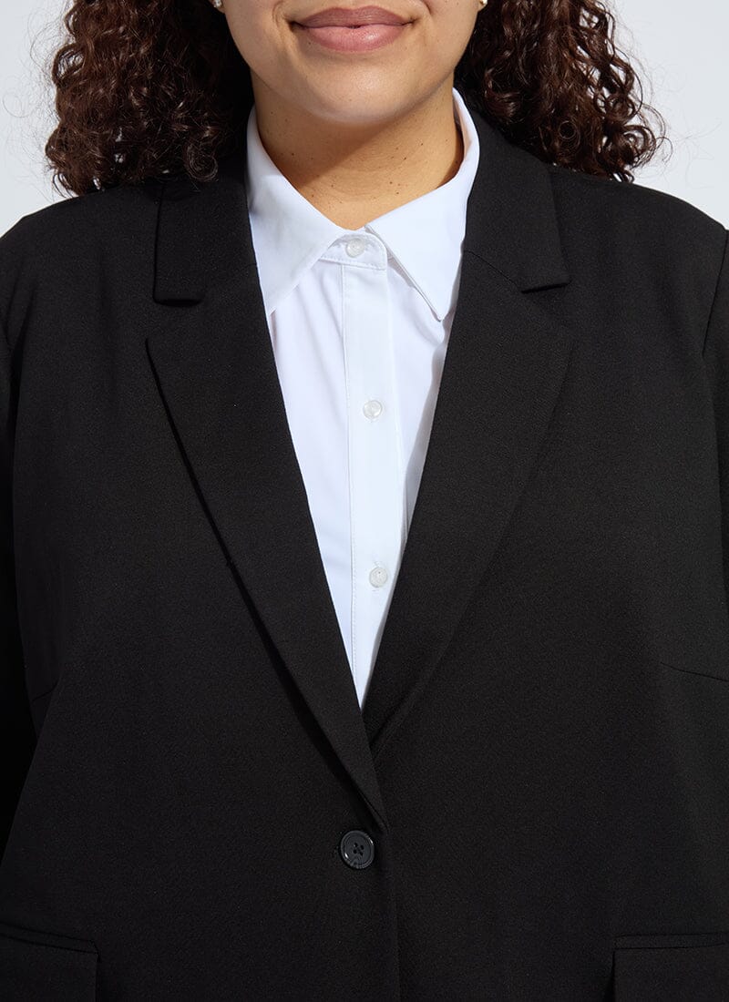Lysse Essential Ponte Blazer Curvy Black