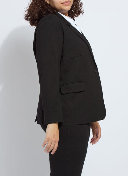Lysse Essential Ponte Blazer Curvy Black
