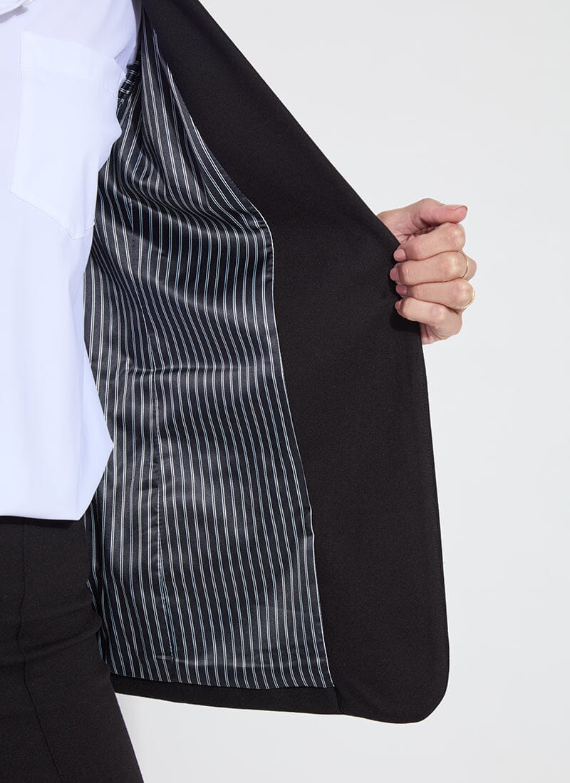 Lysse Essential Ponte Blazer Curvy Black