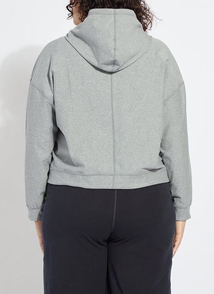 Lysse Jovie Reversible Hoodie Curvy True Navy Grey Melange