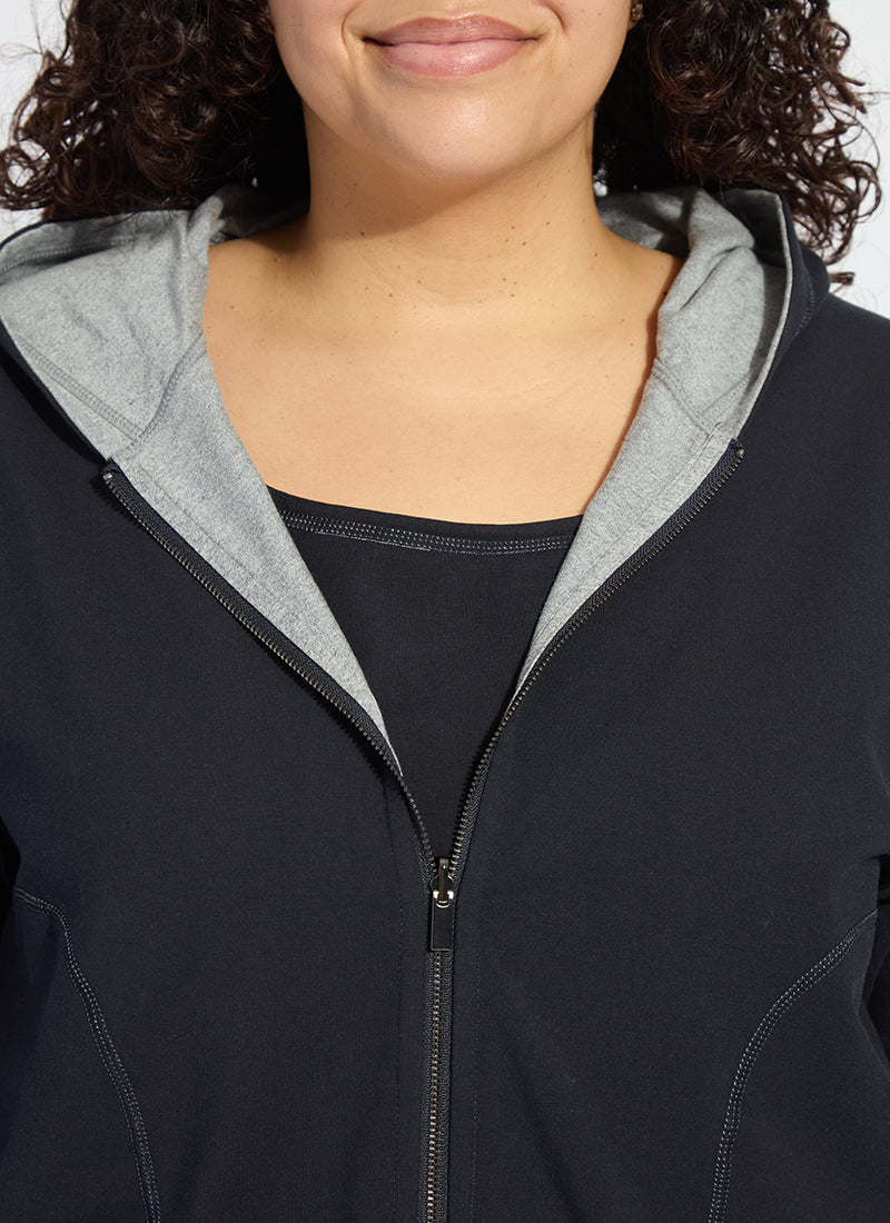 Lysse Jovie Reversible Hoodie Curvy True Navy Grey Melange