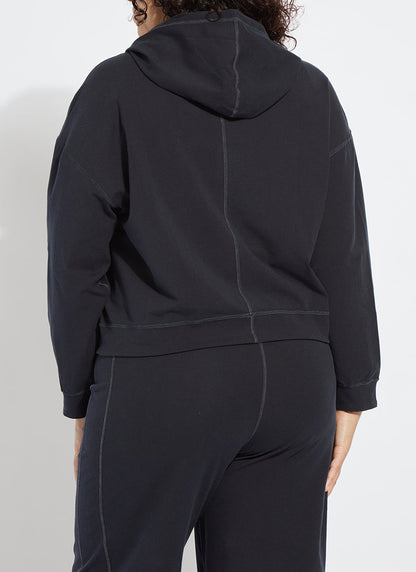 Lysse Jovie Reversible Hoodie Curvy True Navy Grey Melange