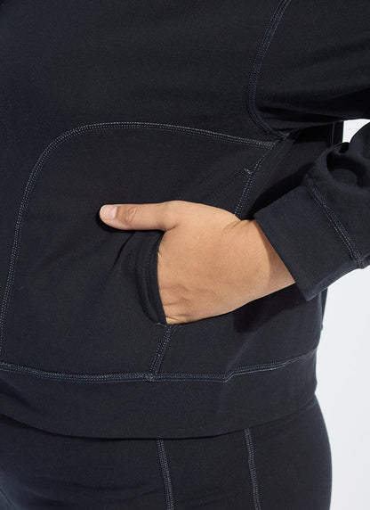 Lysse Jovie Reversible Hoodie Curvy True Navy Grey Melange