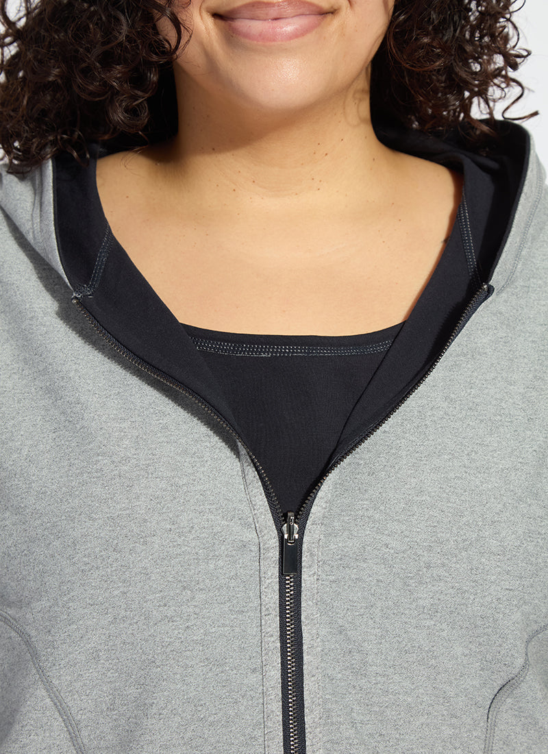 Lysse Jovie Reversible Hoodie Curvy True Navy Grey Melange