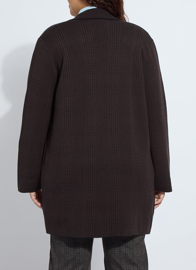 Lysse Lina Sweater Car Coat Curvy Double Espresso/Black