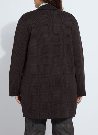 Lysse Lina Sweater Car Coat Curvy Double Espresso/Black