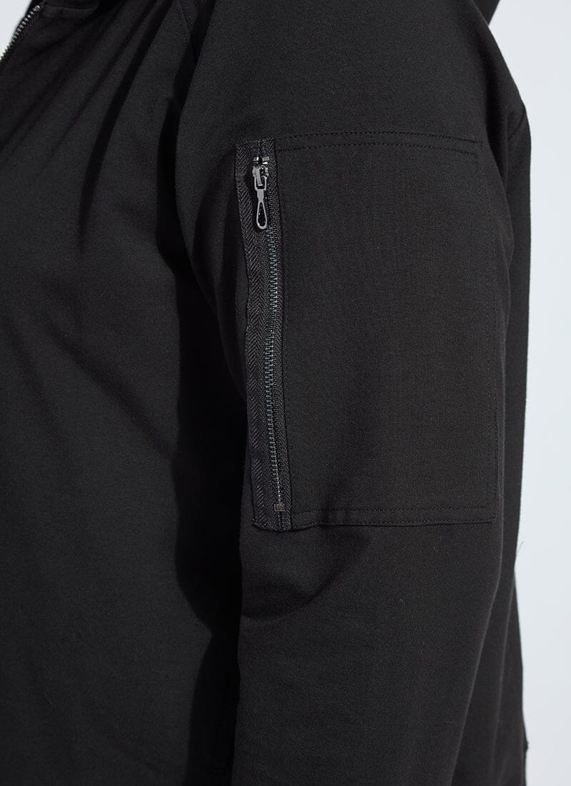 Lysse Cotton Zip Up Hoodie Sweatshirt Curvy Black