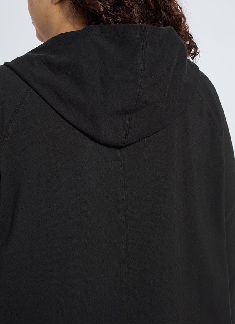 Lysse Cotton Zip Up Hoodie Sweatshirt Curvy Black