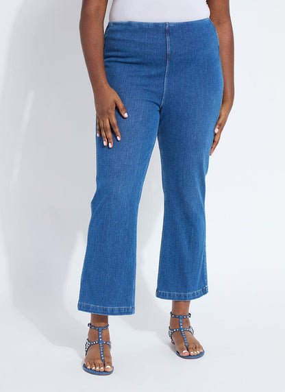 Lysse Ankle Denim Baby Bootcut (Curvy, 27" Inseam) Mid Wash