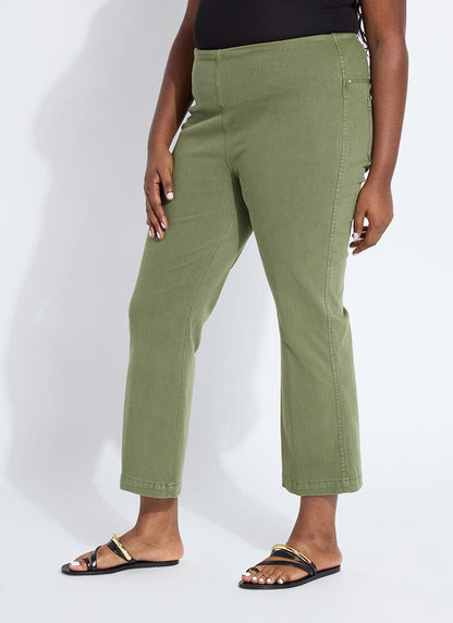 Lysse Ankle Denim Baby Bootcut (Curvy, 27" Inseam) Mid Wash