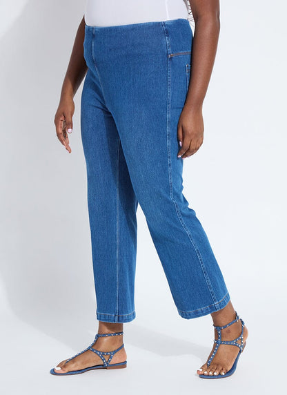 Lysse Ankle Denim Baby Bootcut (Curvy, 27" Inseam) Mid Wash