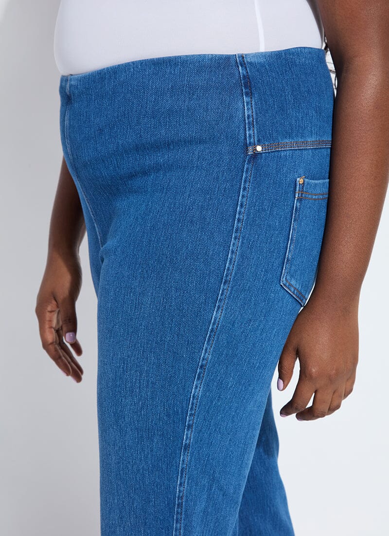 Lysse Ankle Denim Baby Bootcut (Curvy, 27" Inseam) Mid Wash