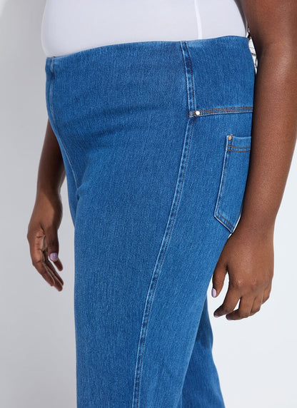 Lysse Ankle Denim Baby Bootcut (Curvy, 27" Inseam) Mid Wash