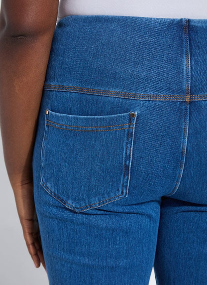 Lysse Ankle Denim Baby Bootcut (Curvy, 27" Inseam) Mid Wash
