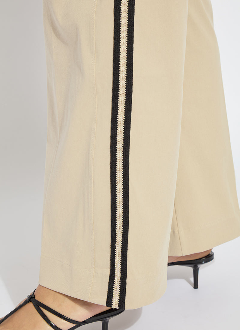 Lysse Brinne Side Stripe Trouser Curvy (31" Inseam) Crisp Khaki