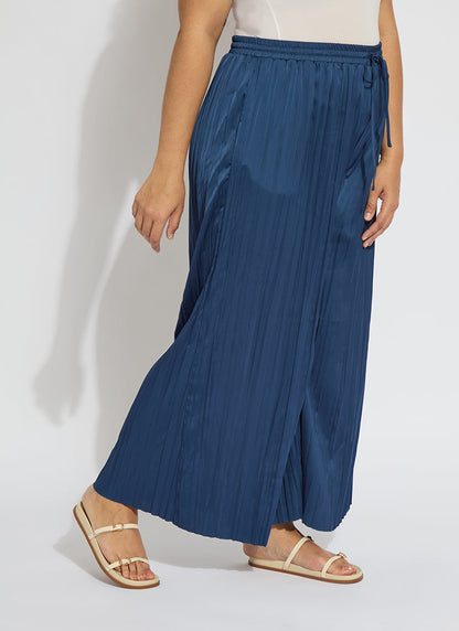 Lysse The Packable Pleated Palazzo Pant Curvy - Capri Blue (28" Inseam) Capri Blue