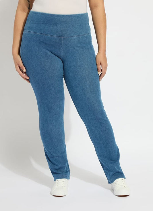 Lysse Denim Straight Leg Jean Legging (Plus Size)  Midwash