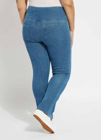Lysse Denim Straight Leg Jean Legging (Plus Size)  Midwash