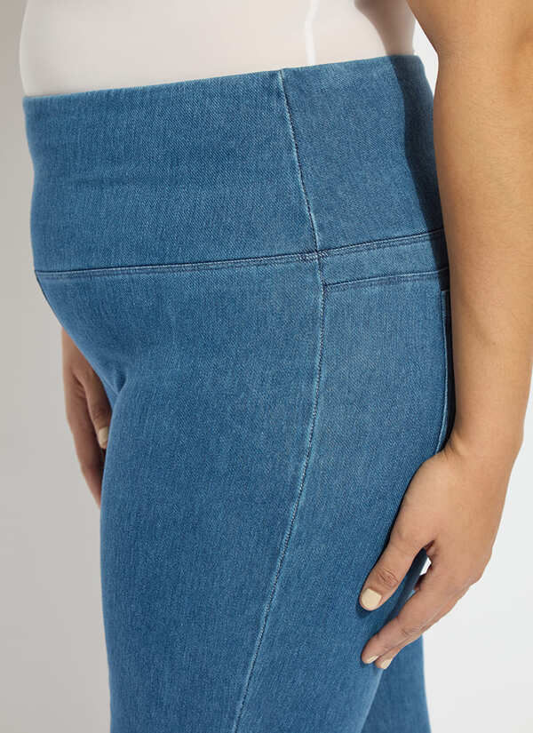 Lysse Denim Straight Leg Jean Legging (Plus Size)  Midwash