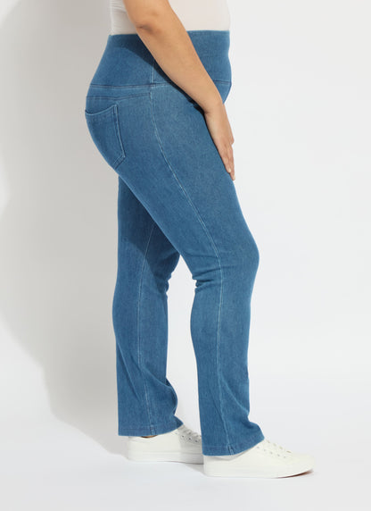 Lysse Denim Straight Leg Jean Legging (Plus Size)  Midwash