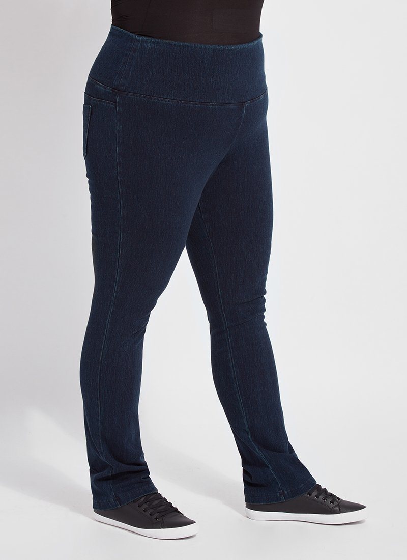 Lysse Denim Straight Leg Jean Legging (Plus Size)  Midwash
