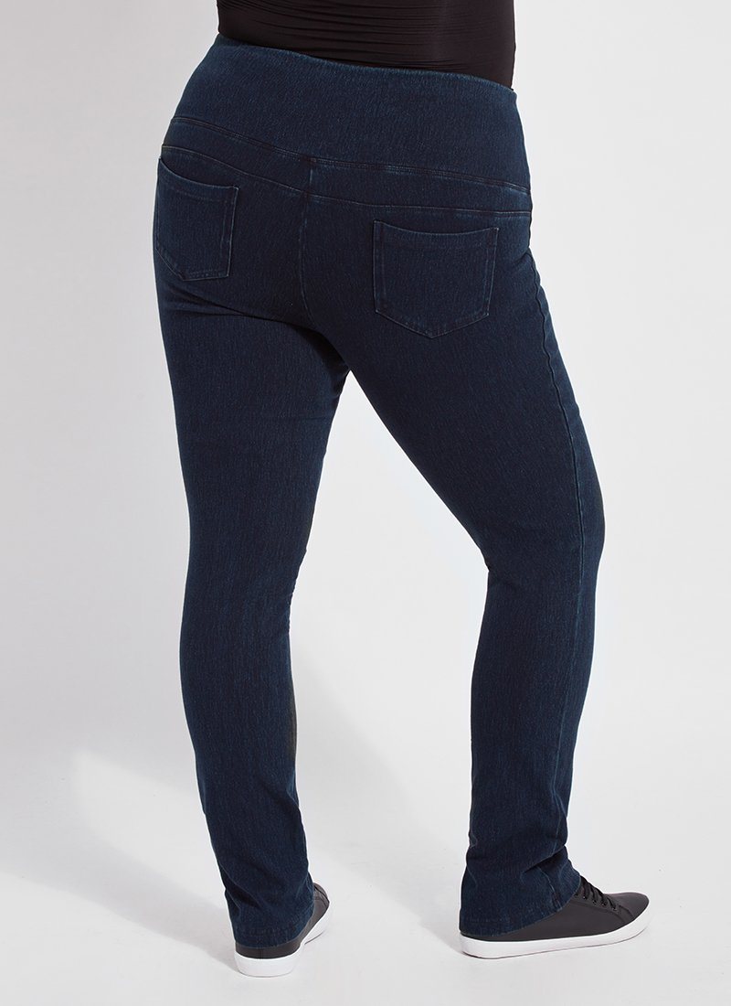 Lysse Denim Straight Leg Jean Legging (Plus Size)  Midwash