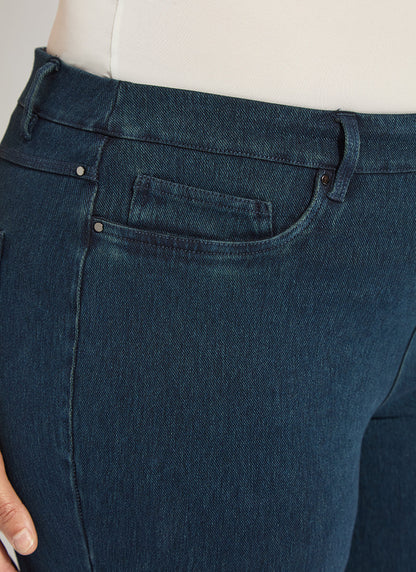Lysse Billie Eyelet Straight Denim Curvy (26"Inseam) Bleached Blue