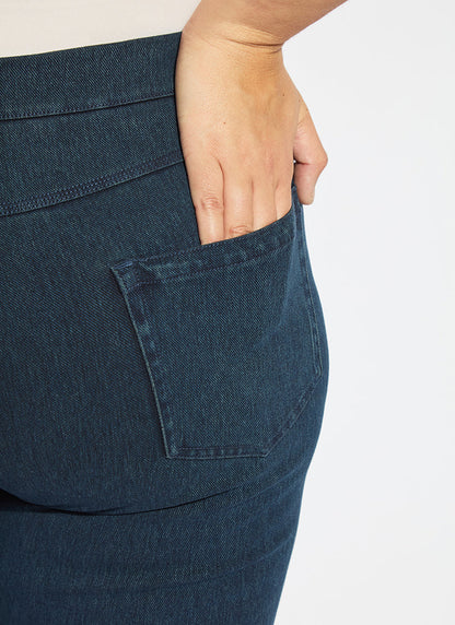 Lysse Billie Eyelet Straight Denim Curvy (26"Inseam) Bleached Blue