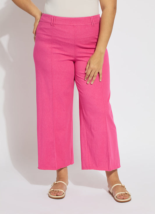 Lysse Erin Pintuck Repreve Denim Curvy (27" Inseam) Hot Pink