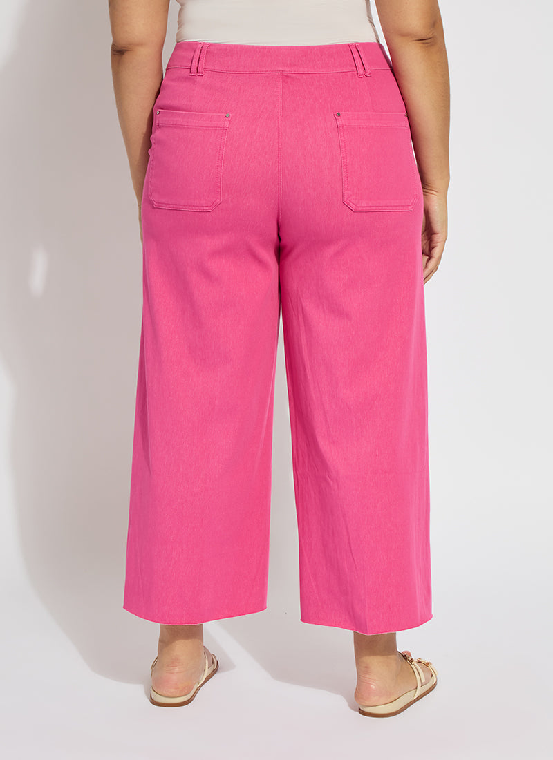 Lysse Erin Pintuck Repreve Denim Curvy (27" Inseam) Hot Pink