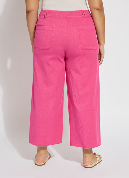 Lysse Erin Pintuck Repreve Denim Curvy (27" Inseam) Hot Pink