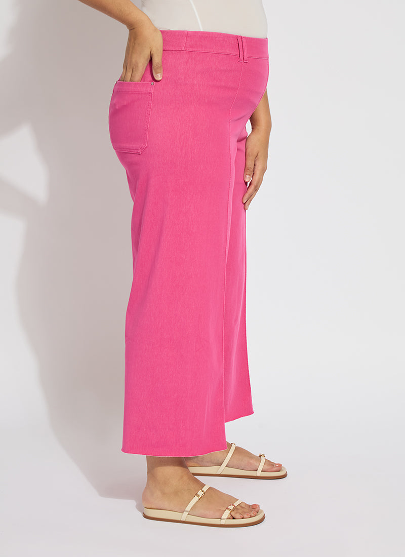 Lysse Erin Pintuck Repreve Denim Curvy (27" Inseam) Hot Pink